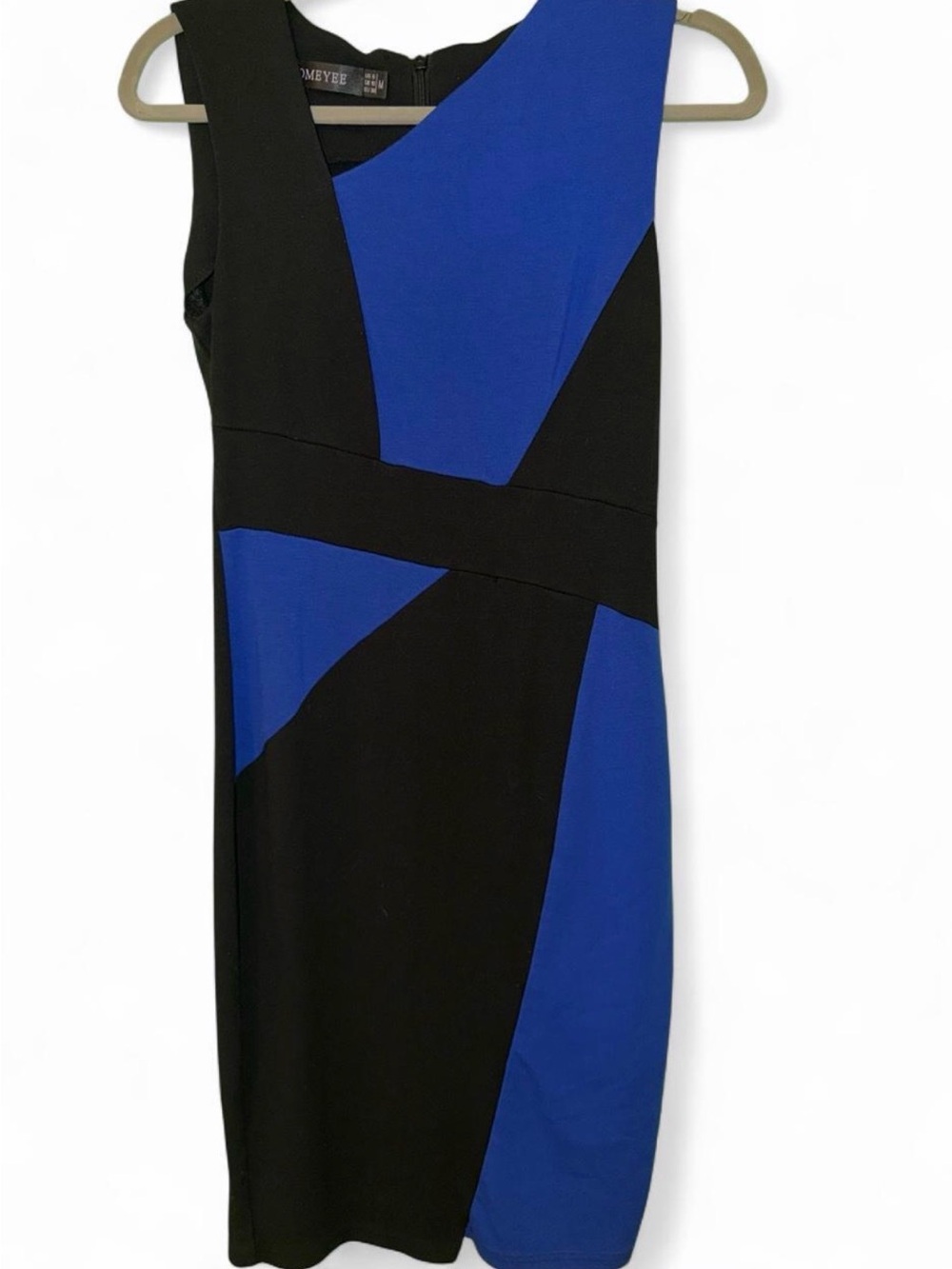 Women’s Medium Blue & Black Color Block Dress